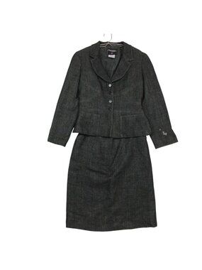Chanel Suits Vintage Skirt Dark Gray